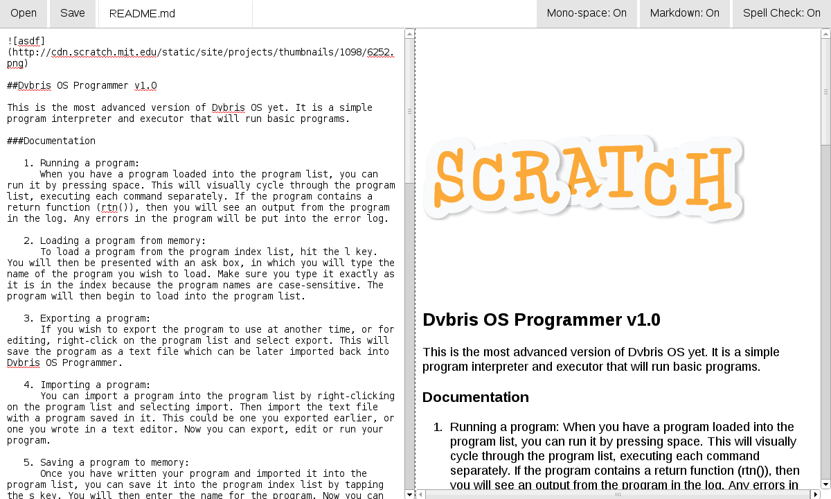 Screenshot of pi.dvbris.com/projects/notepad